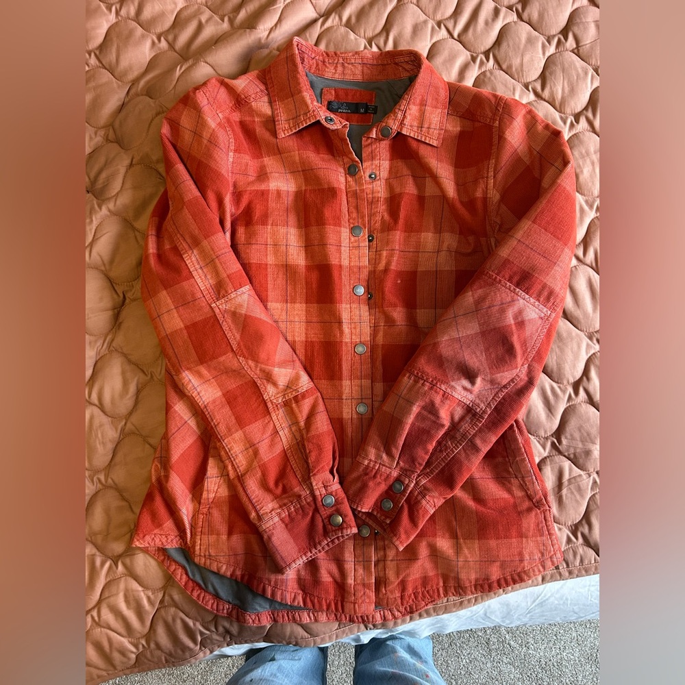 Prana lined flannel, size Medium